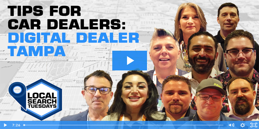 a video thumbnail showing faces of those who give tips for car dealers