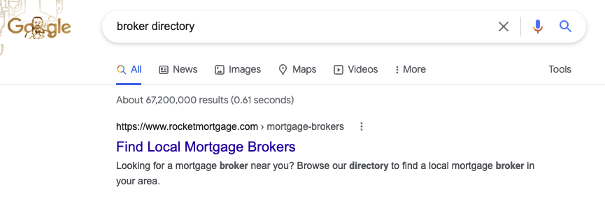 google search broker directory