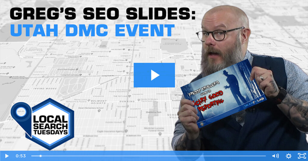 Greg's SEO Slides: Utah DMC Event