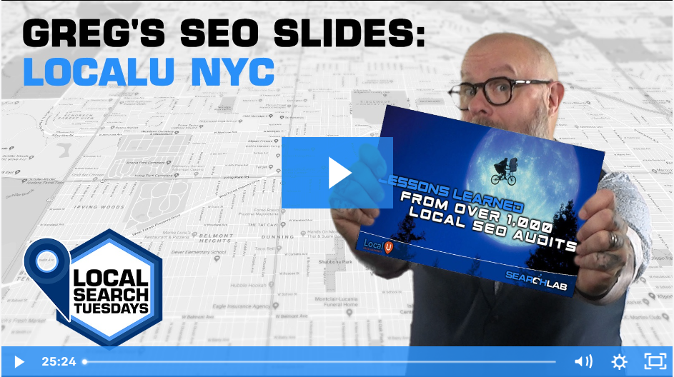 Greg's SEO Slides: LocalU NYC - SearchLab Digital